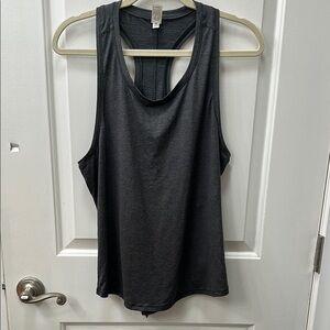 Yogalicious Gray Tank Top with Racerback Design